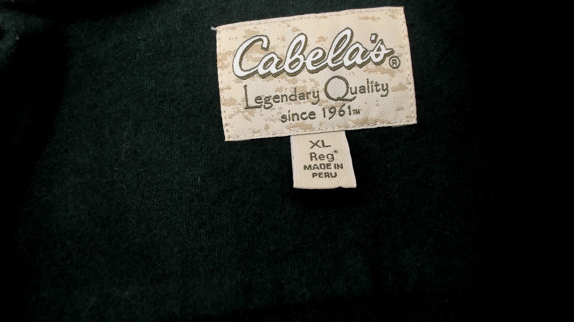 Y2K Cabelas Forest Green Chamois Cotton Button Down Shirt Extra Large XL