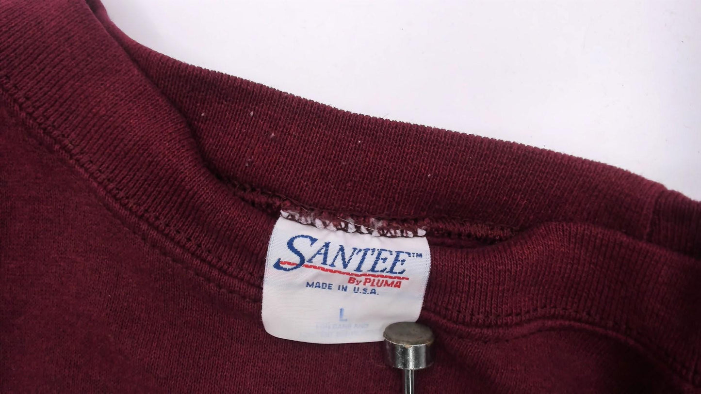 90s Santee Gatlinburg Tennessee Fiddle Sweatshirt Burgundy Crewneck Medium M