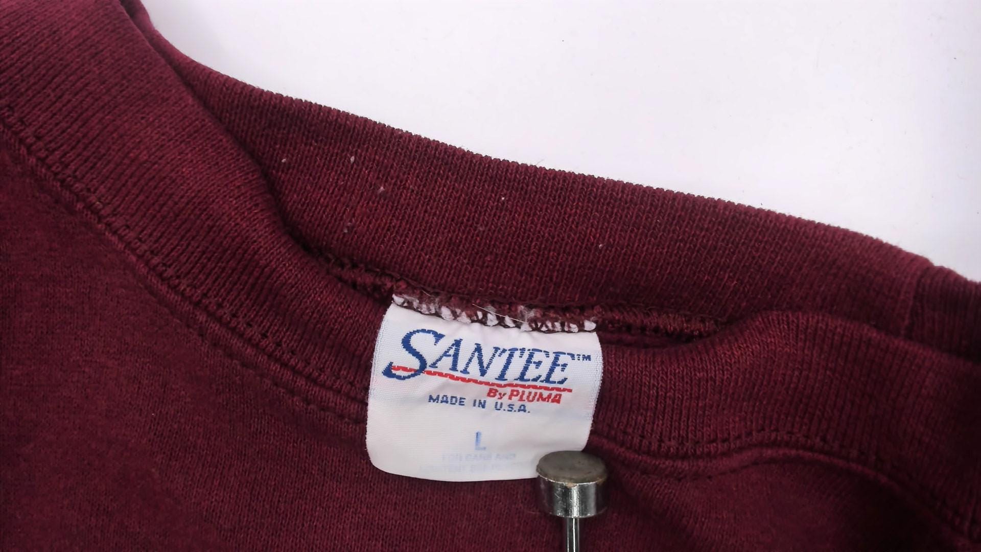 90s Santee Gatlinburg Tennessee Fiddle Sweatshirt Burgundy Crewneck Medium M
