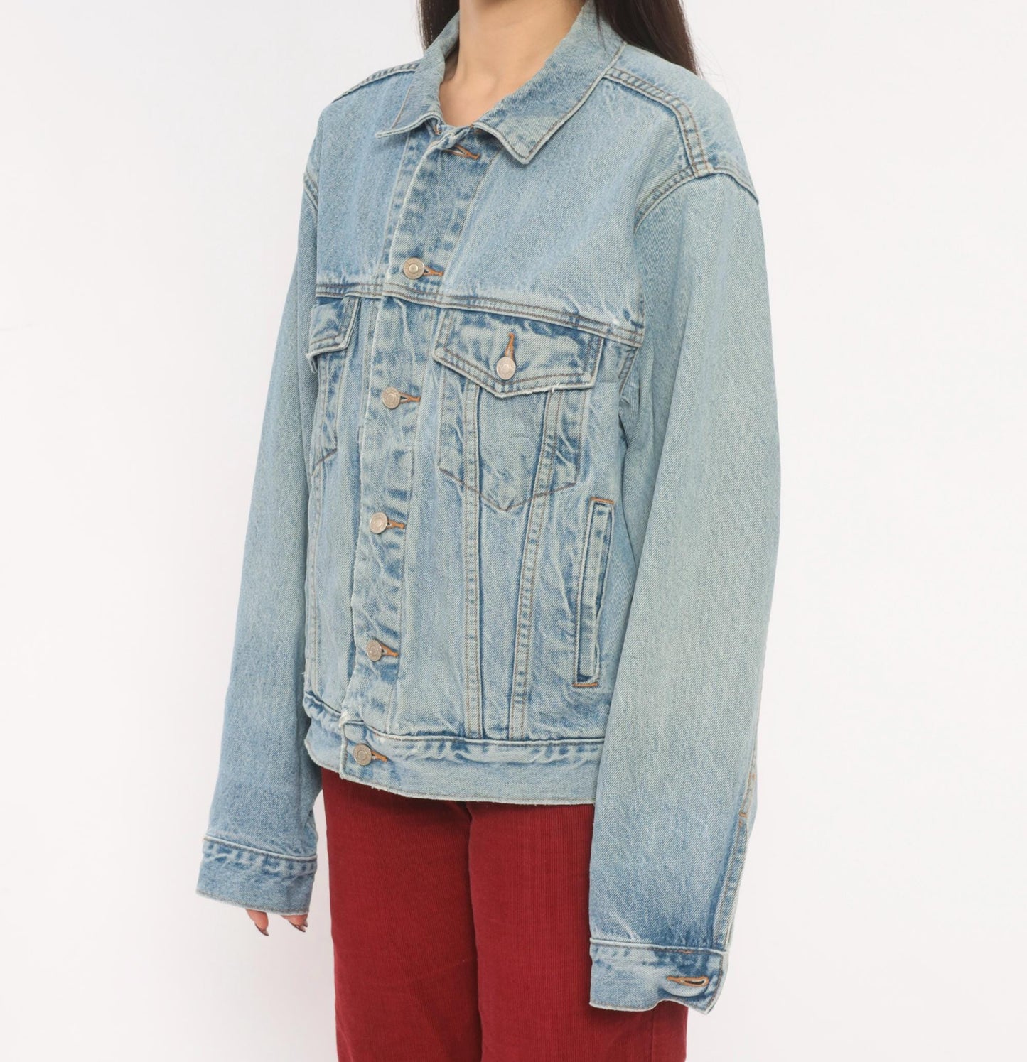 90s Gap Blue Jeans Light Wash Denim Trucker Jacket Small S
