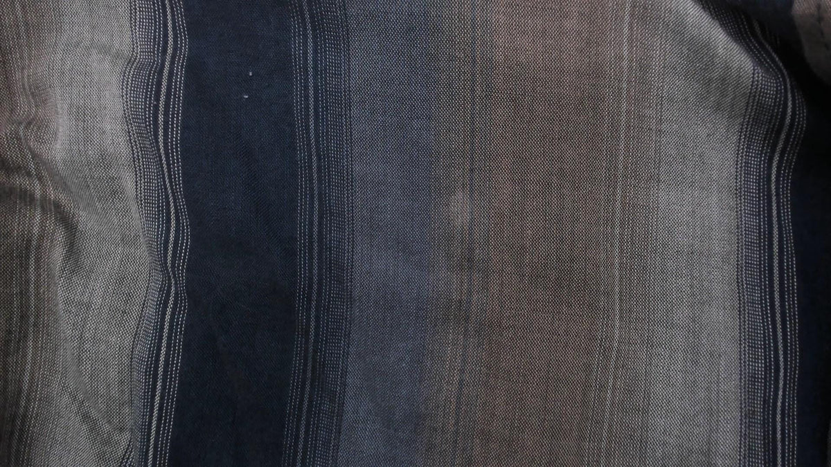 80s Mcgregor Striped Button Down Oxford Shirt Navy Taupe Brown Large L
