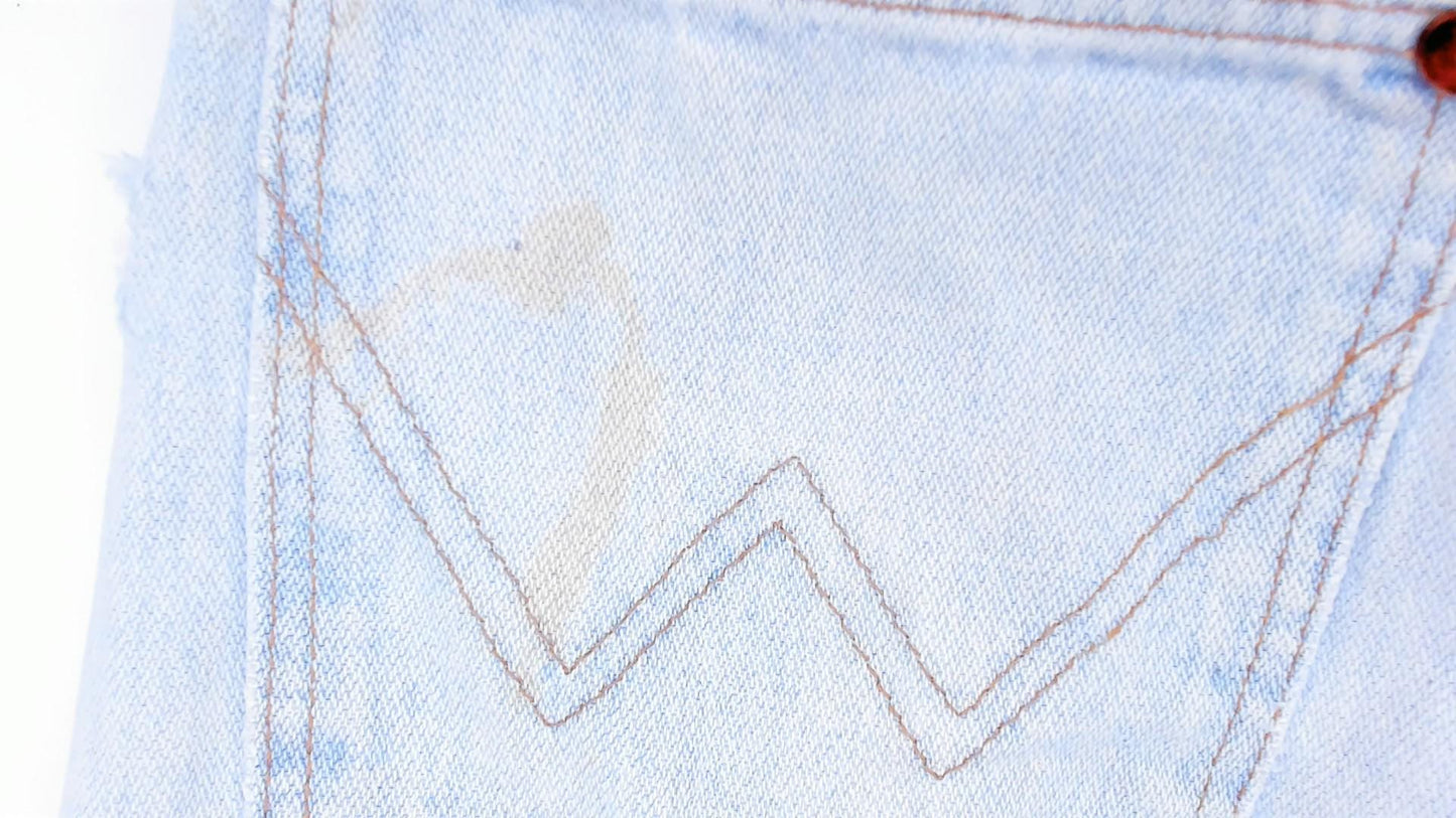 90s Wrangler Light Wash Straight Leg Jeans High Rise Cotton Denim Women's 29