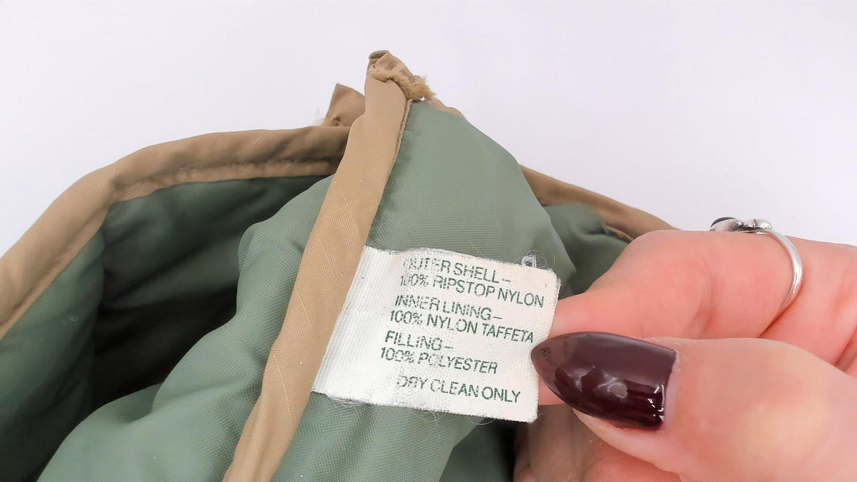 80s Aramis Devin Puffer Vest Tan Reversible Green Quilted Snap Medium