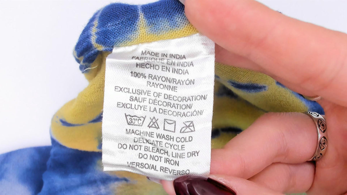 Y2K Tie Dye Sun Dress Blue Rayon Scoop Neck Trapeze Knee Length Small