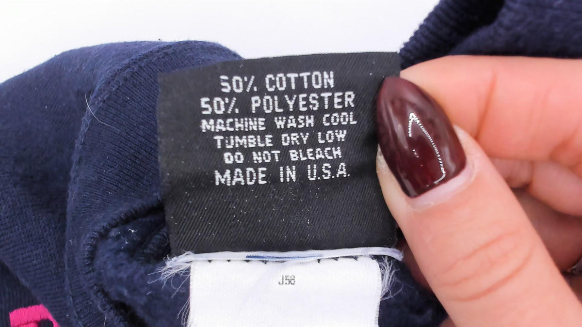 90s Spoiled Brat Navy Sweatshirt Embroidered Rainbow Text Extra Large XL