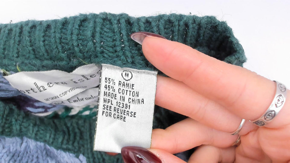 90s Northern Isles Fair Isle Cardigan Mallard Duck Forest Green Medium