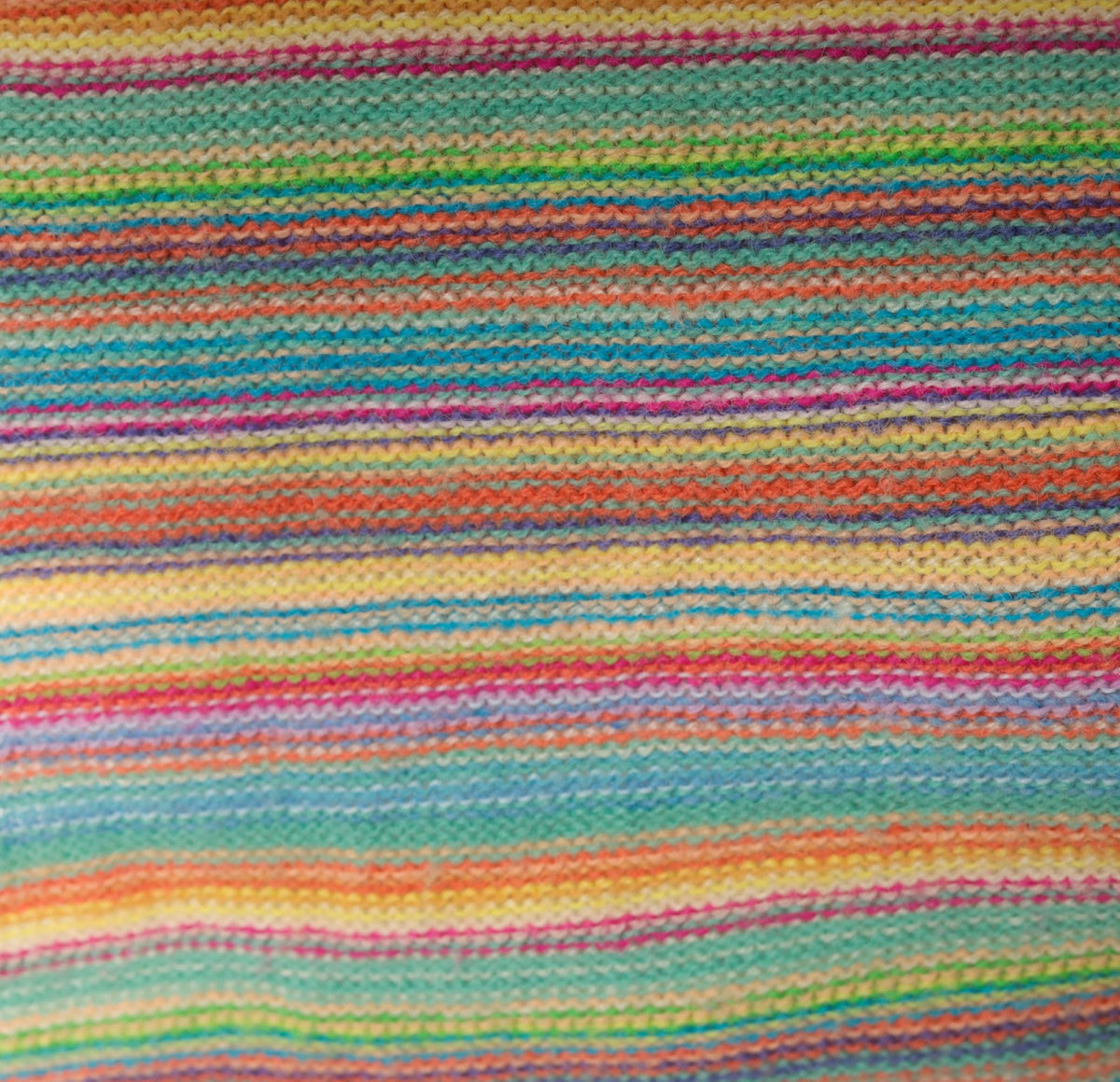 70s Key of Gee Rainbow Striped Knit Mini Dress V Neck A Line Extra Small