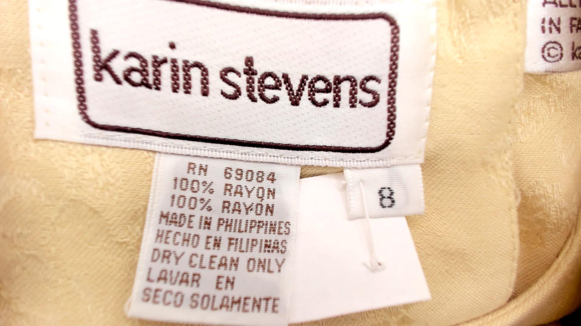 90s Karin Stevens Yellow Maxi Dress Embroidered Lace Smocked Waist Small