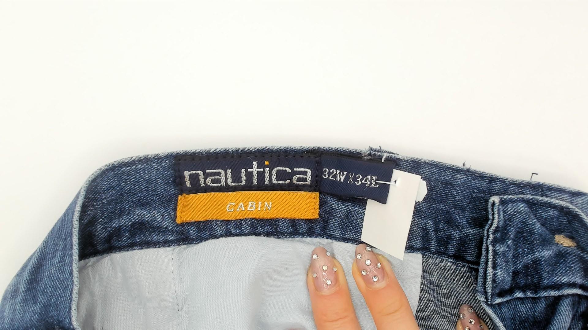 90s Nautica High Waisted Pleated Denim Jeans Blue Tapered Cuff Large