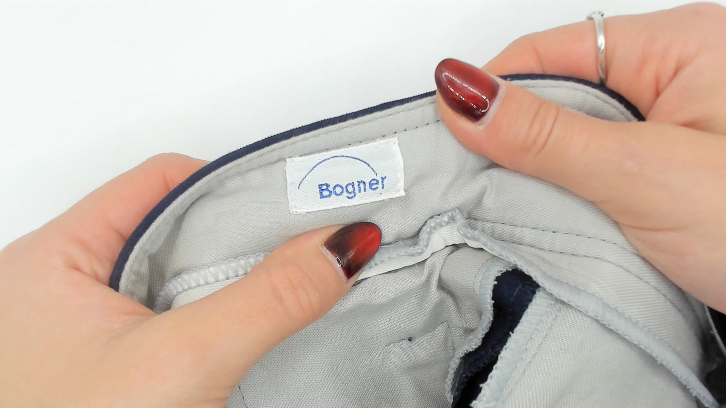 Bogner 80s Navy Wool Ski Pants High Rise Straight Leg Zippered Pockets Large