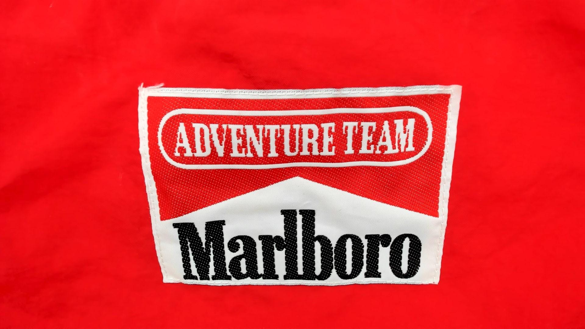 90s Marlboro Adventure Team Tracksuit Red Black Yellow Nylon Jacket Pants Extra Large XXL