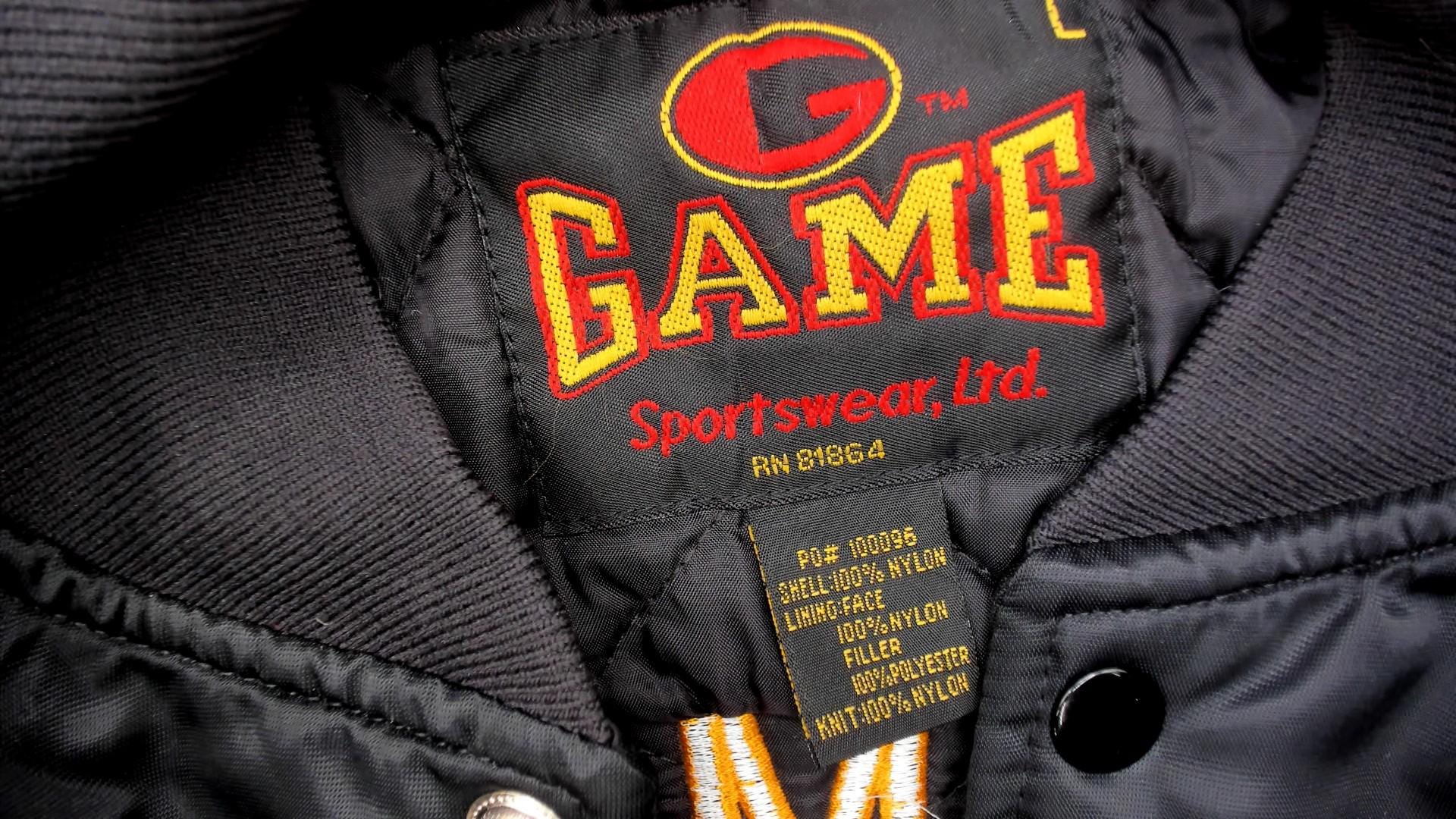 90s Black Satin Bomber Jacket Embroidered Champion Hunt Club Deer Large