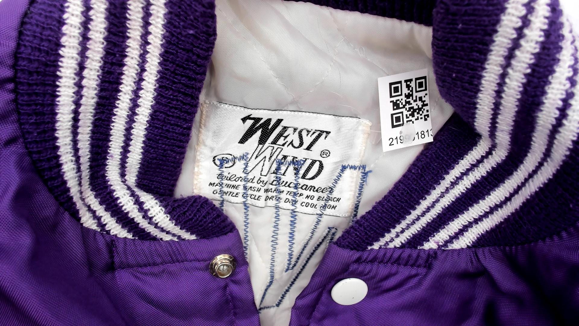 90s Westwind Purple Varsity Jacket Tottenville Track Embroidered Small