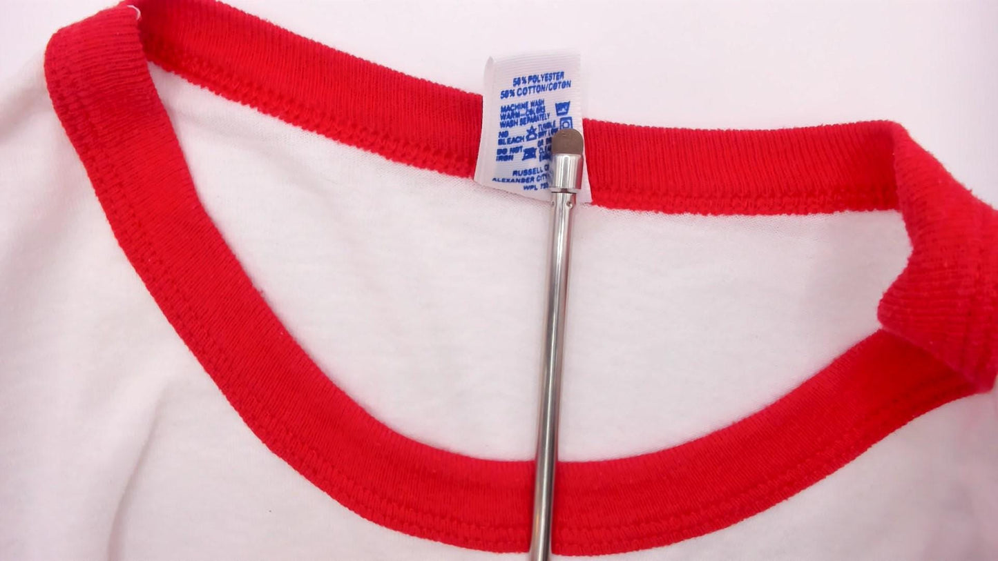 90s Russell Athletic Wisconsin Dairyfest Ringer Tee Red Trim Large L