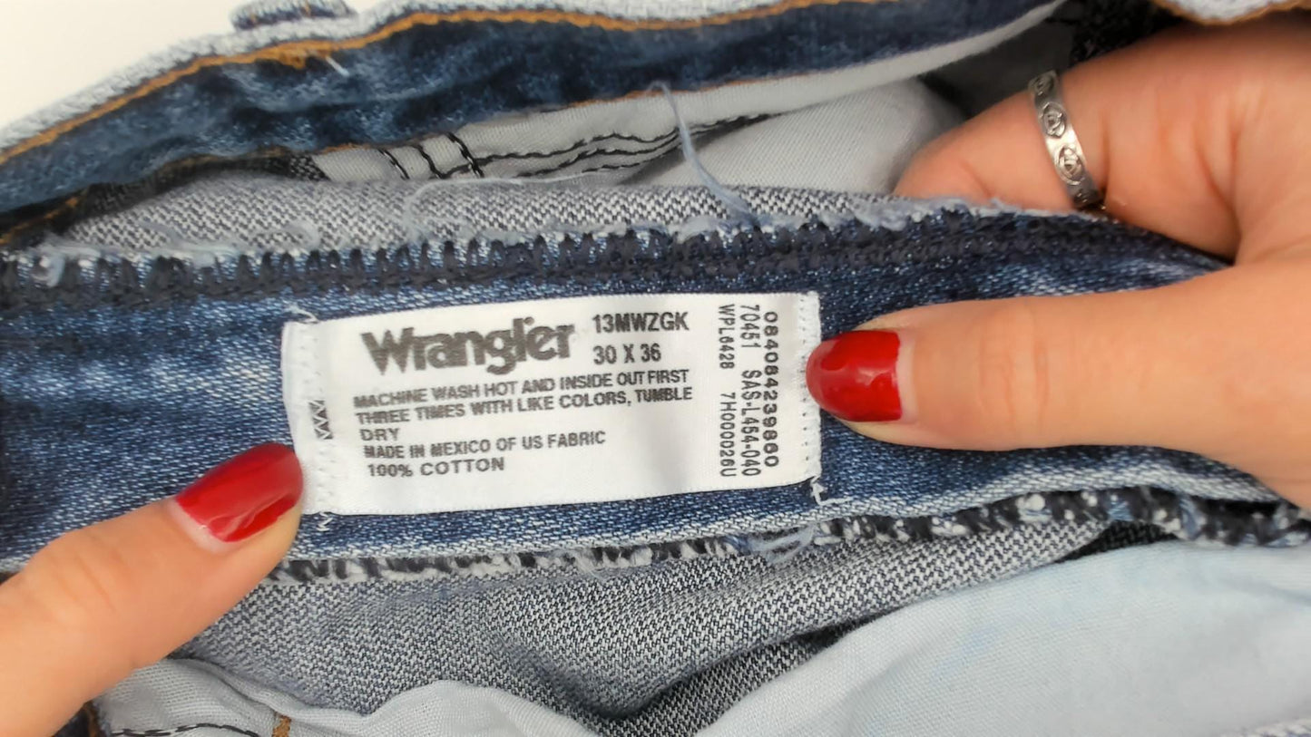 90s Wrangler High Rise Straight Leg Jeans Medium Wash Denim Small