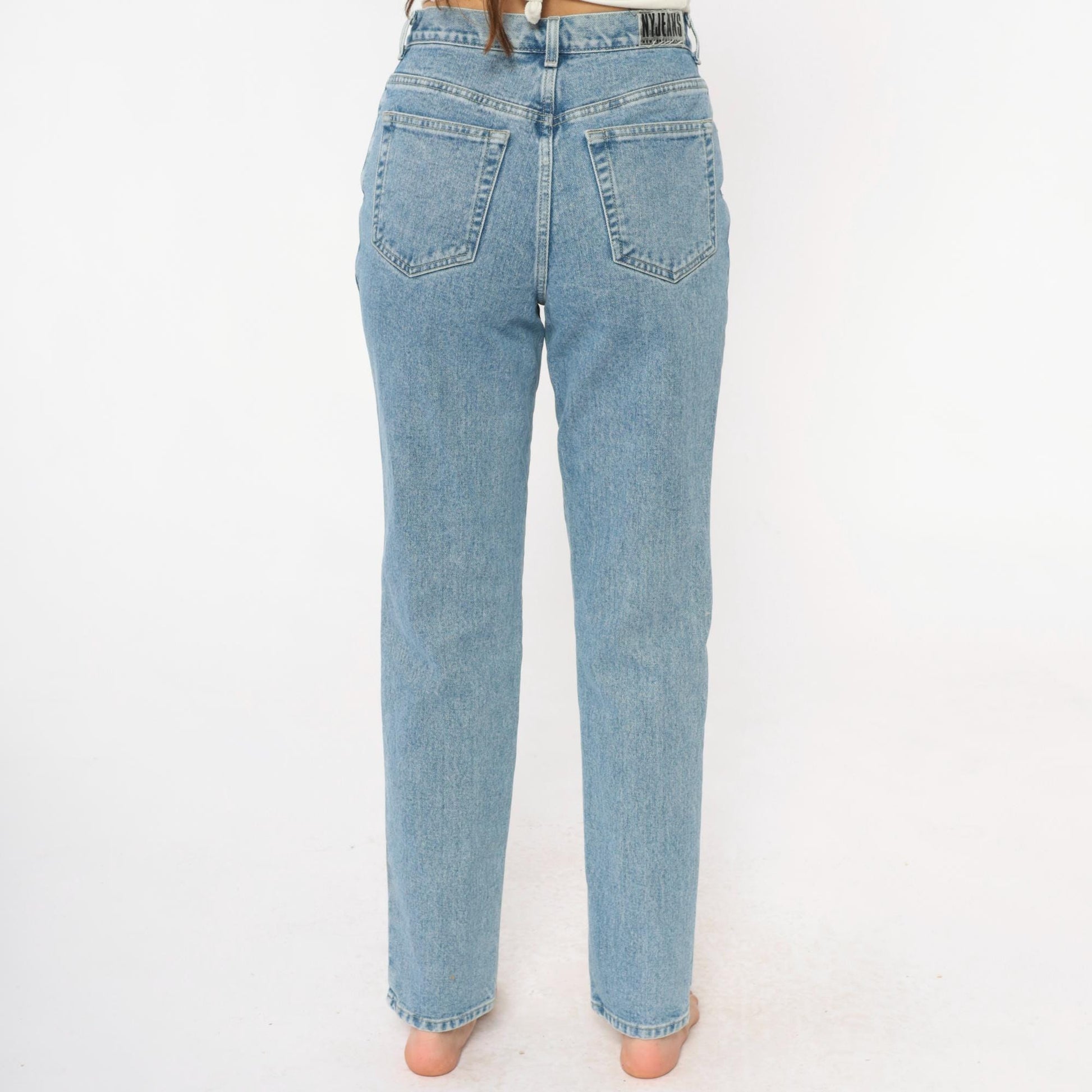 Y2K Light Wash Flame Painted Jeans High Waisted Straight Leg Size 6