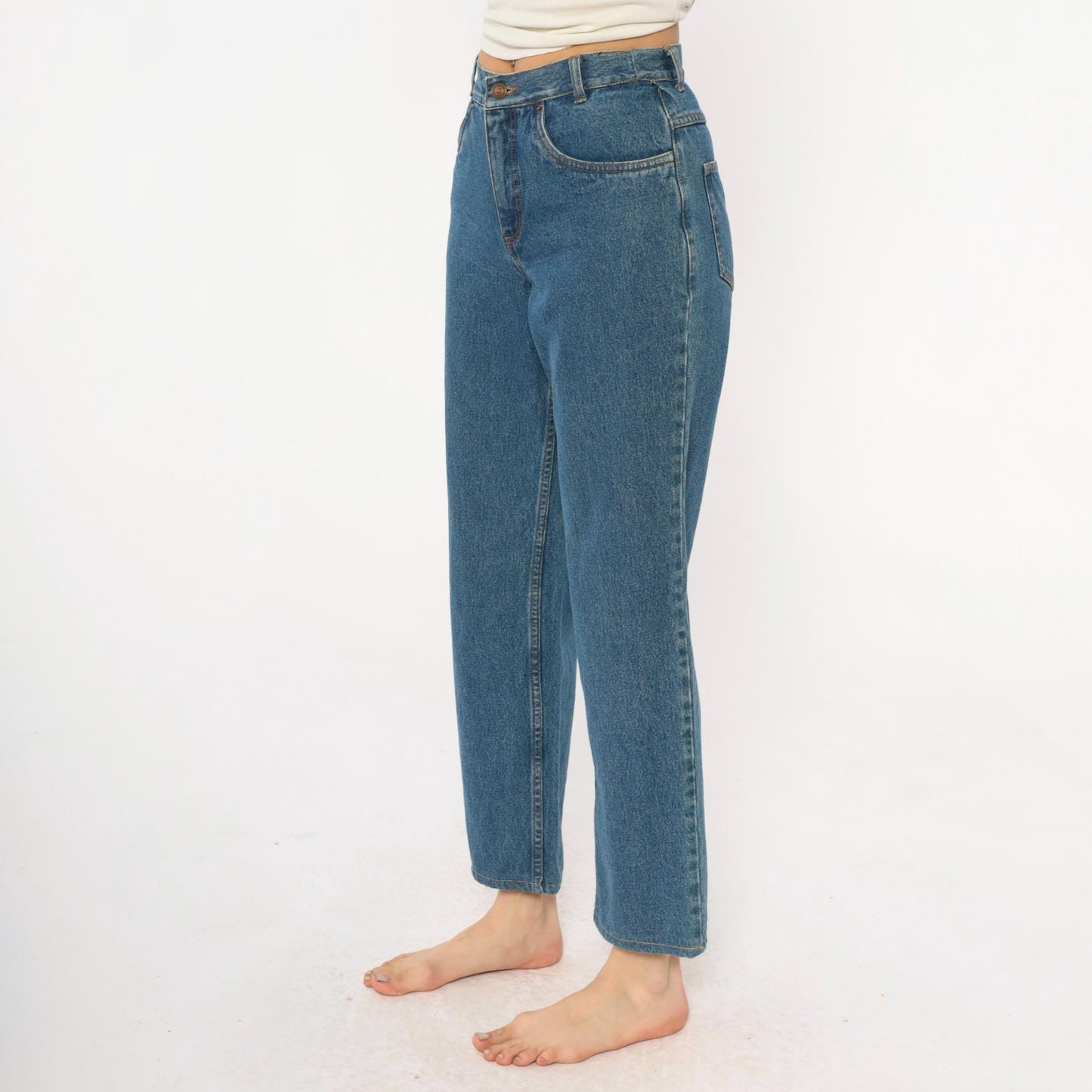 Y2K Pendleton Wide Leg Cropped Jeans High Waist Medium Blue Denim Small