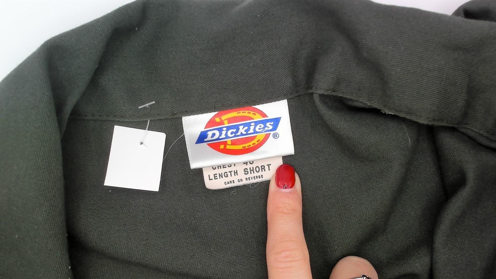 Dickies Forest Green Coveralls Zip Pocket Utility Jumpsuit Extra Large XL