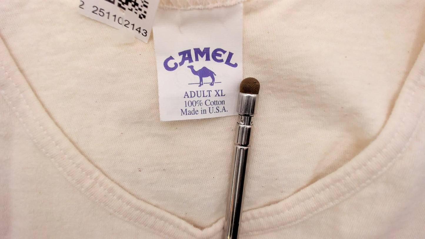 90s Camel Cigarettes Graphic Tank Top Purple Cream Cotton Extra Large XL