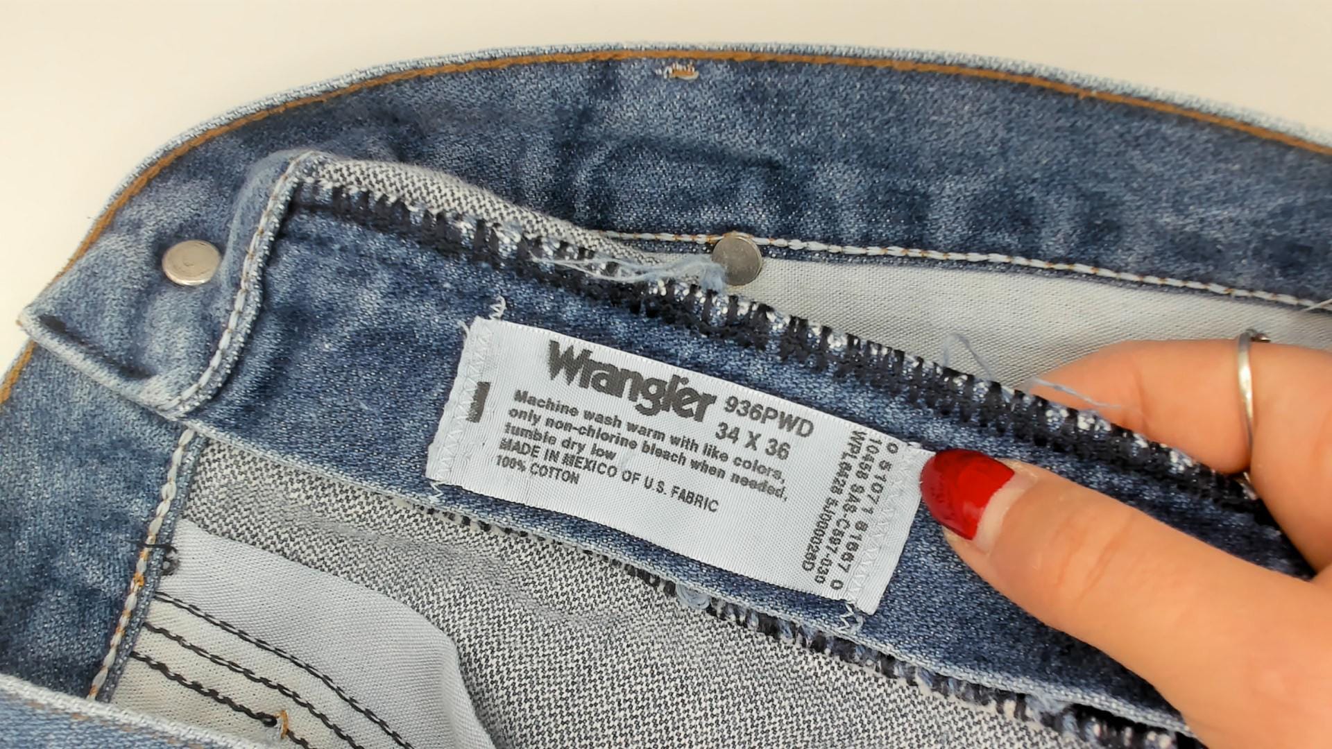 90s Wrangler Straight Leg Jeans Medium Blue Faded Denim Cotton 34x36