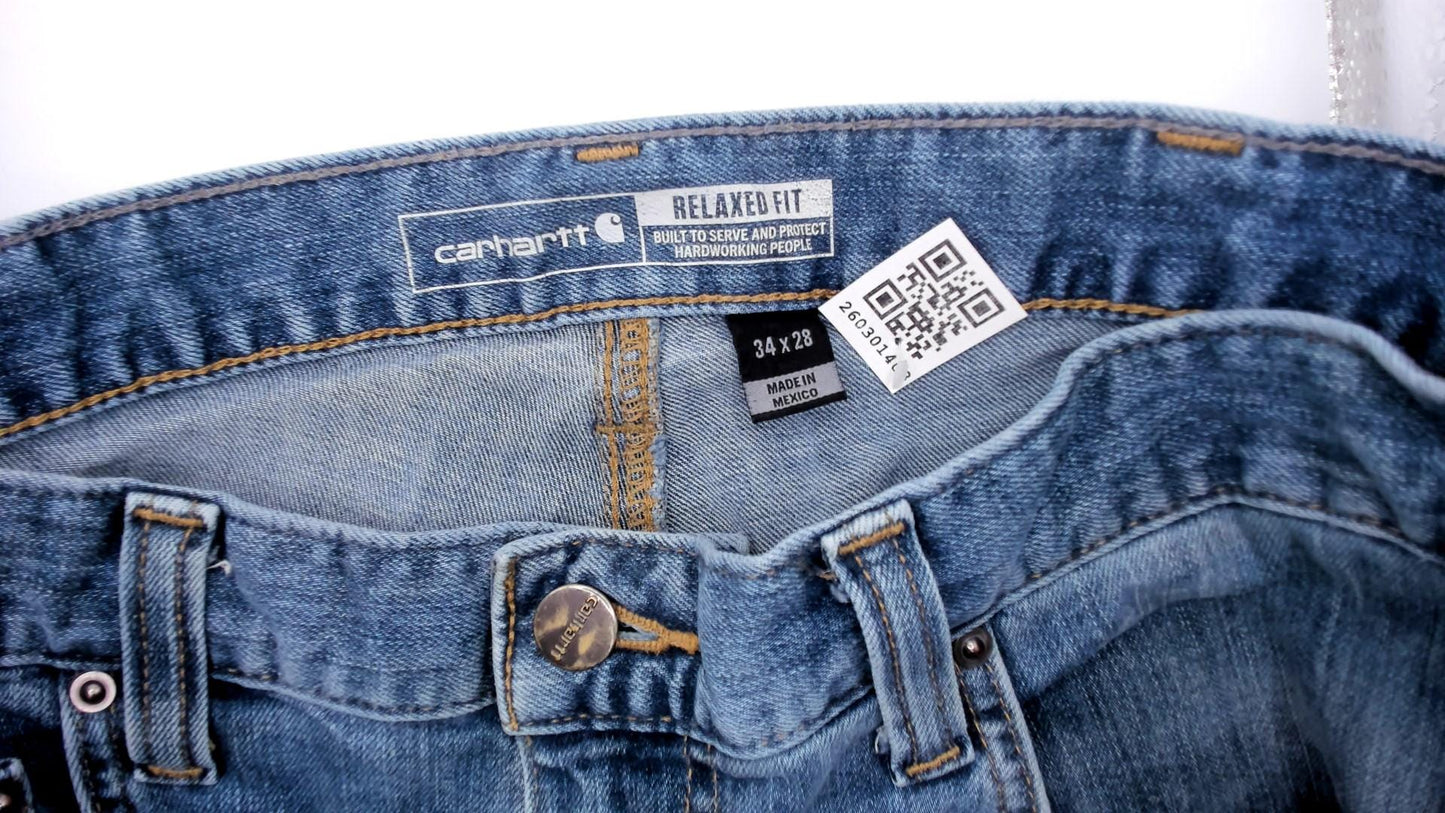 Carhartt Jeans 2000s Light Wash Straight Leg Five Pocket Denim 34 x 28