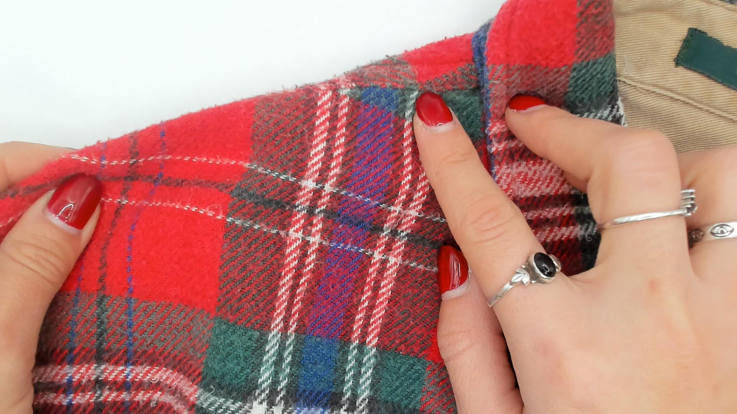 90s Claybrooke Outdoors Flannel Shirt Red Tartan Plaid Cotton Button Down Large