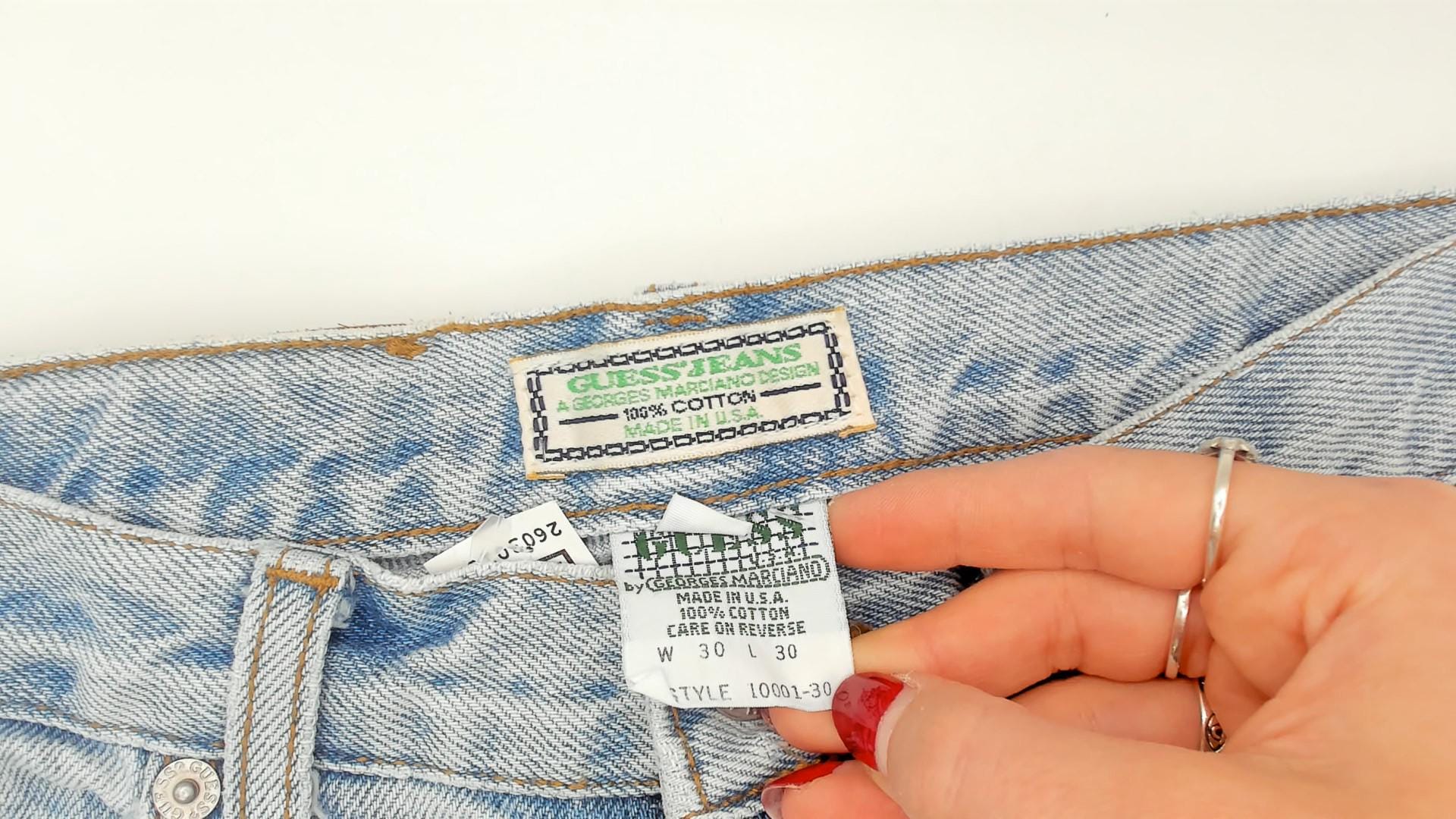 90s Guess Jeans Light Wash High Waisted Straight Leg Crop Denim W30 L30