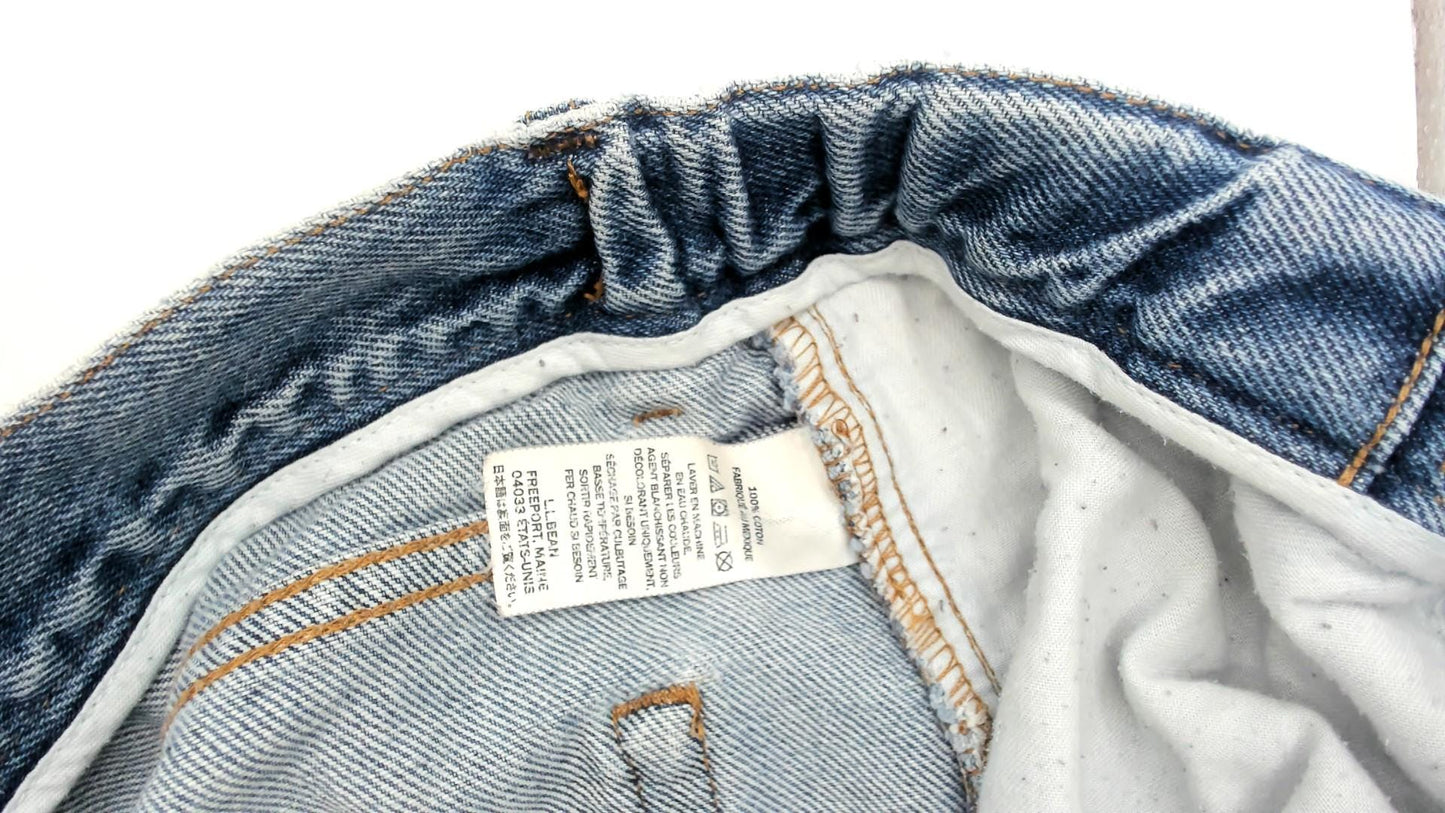 90s L.L. Bean Light Wash Straight Leg Jeans Cotton Mid Rise 34x34