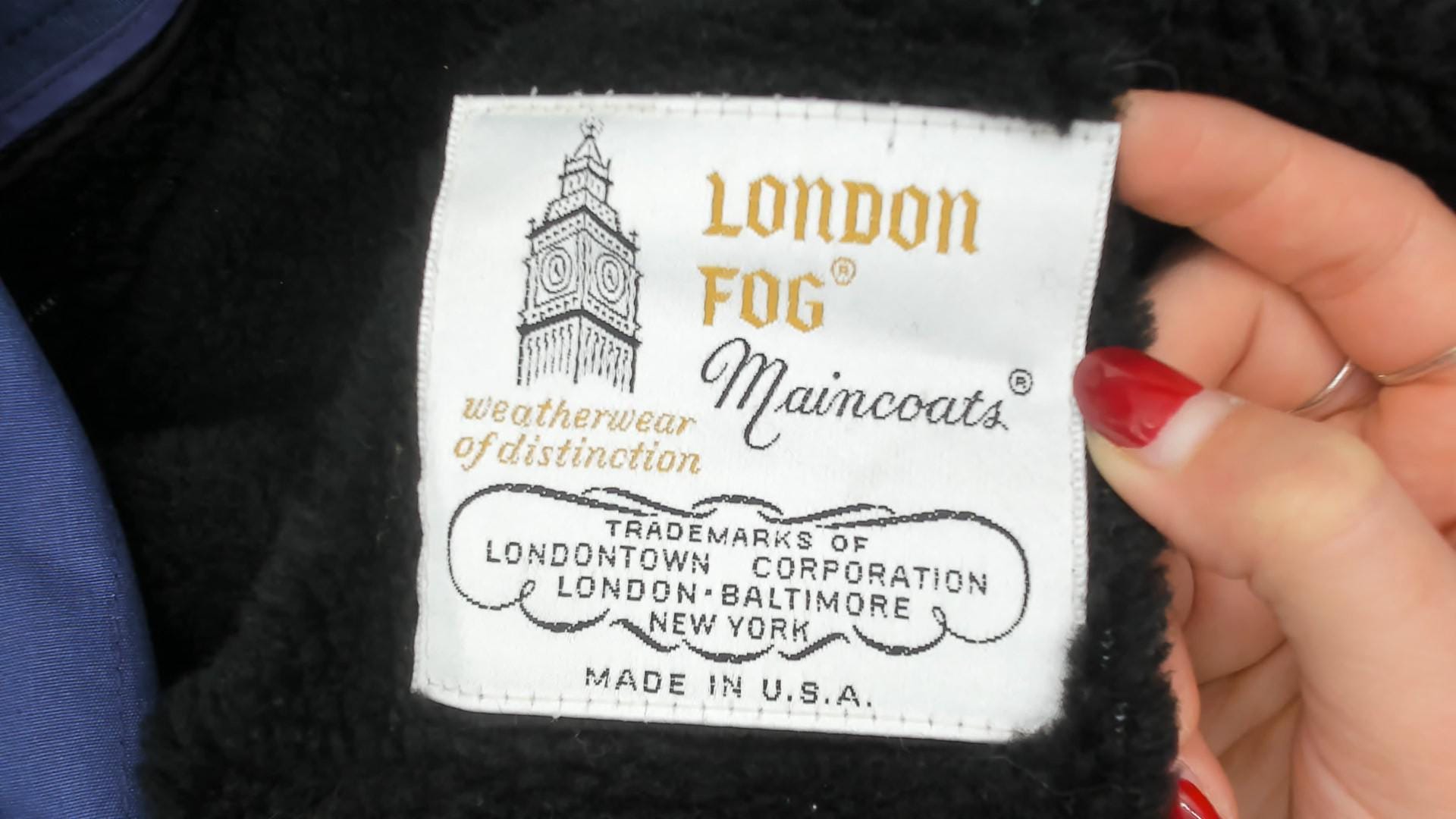 80s London Fog Periwinkle Trench Coat Cotton Midi Duster Medium M