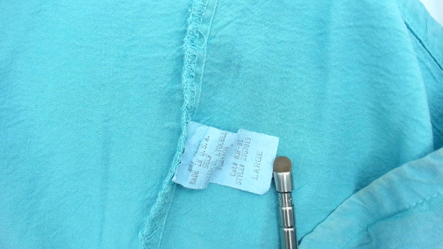 90s Froxx Sky Blue Maxi Overall Dress Sleeveless Pinafore Large L
