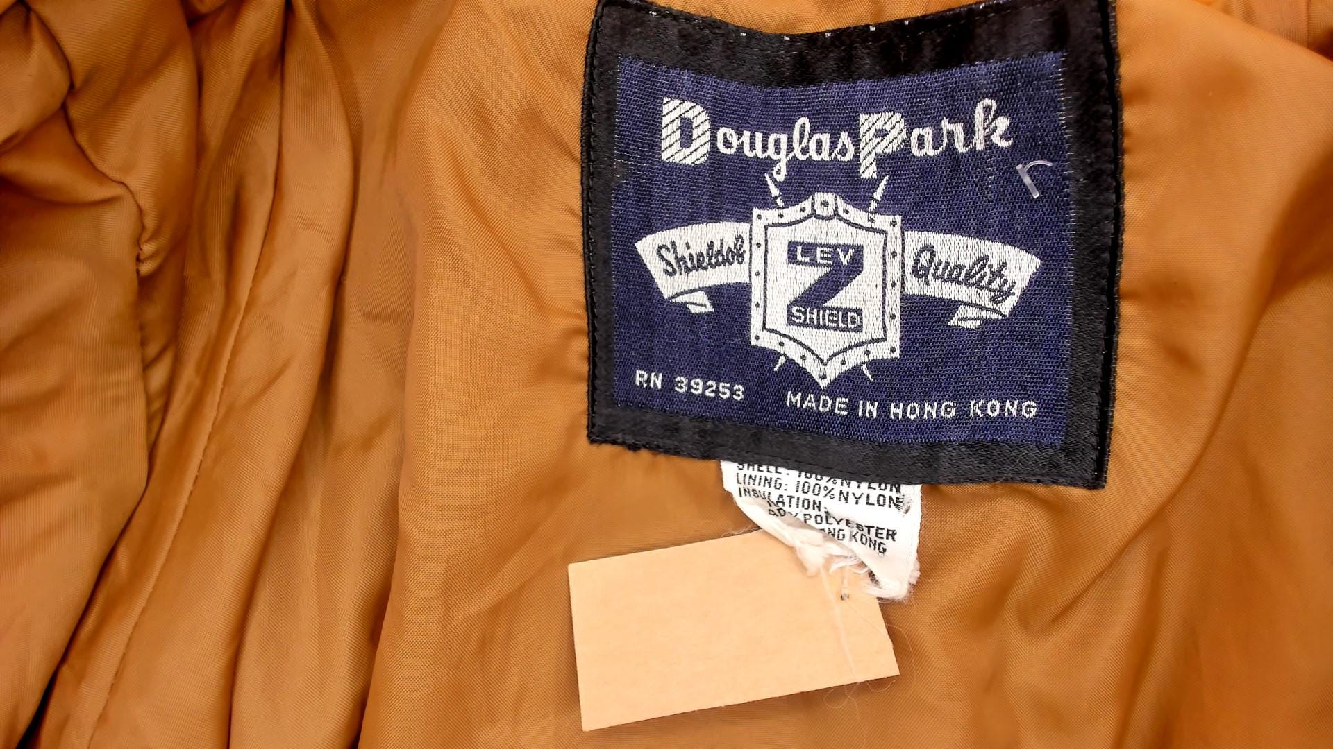 70s Douglas Park Two-Tone Windbreaker Puffer Jacket Brown Mustard Gold Medium M