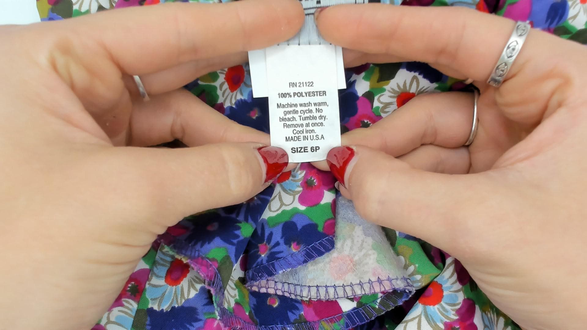 80s Winning Ticket Floral Shirtdress Purple Garden Print Puff Sleeve Small