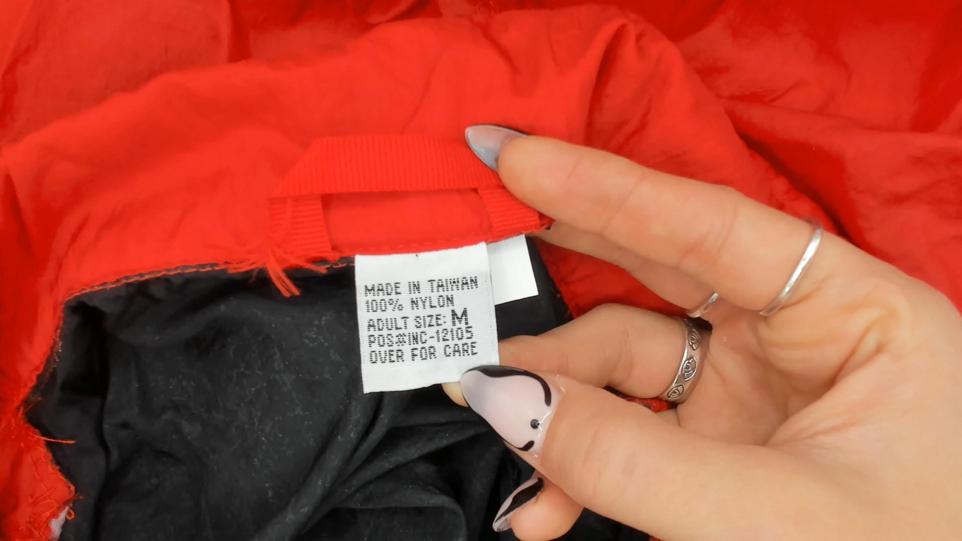 90s Black Red Colorblock Anorak Windbreaker Pullover Jacket Medium M