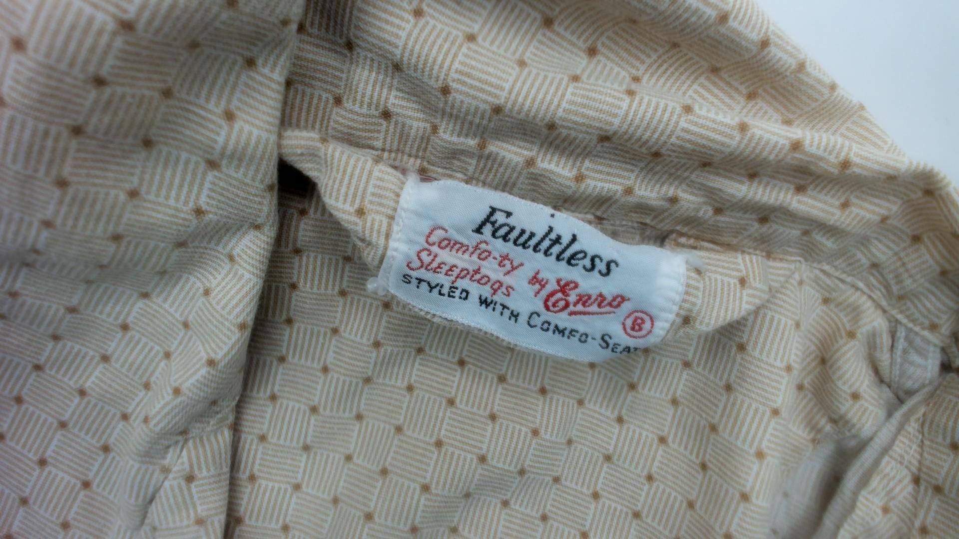 80s Faultless Basketweave Camp Collar Shirt Tan Cotton Blend Large L