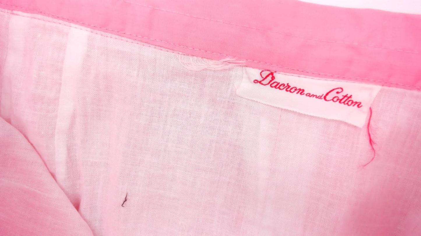 70s Adelaar Pink Pencil Skirt Straight Knee-Length Cotton Small S