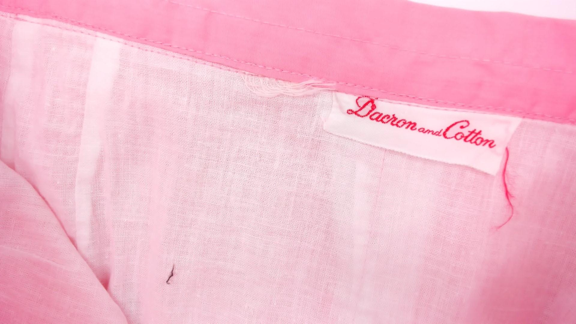 70s Adelaar Pink Pencil Skirt Straight Knee-Length Cotton Small S