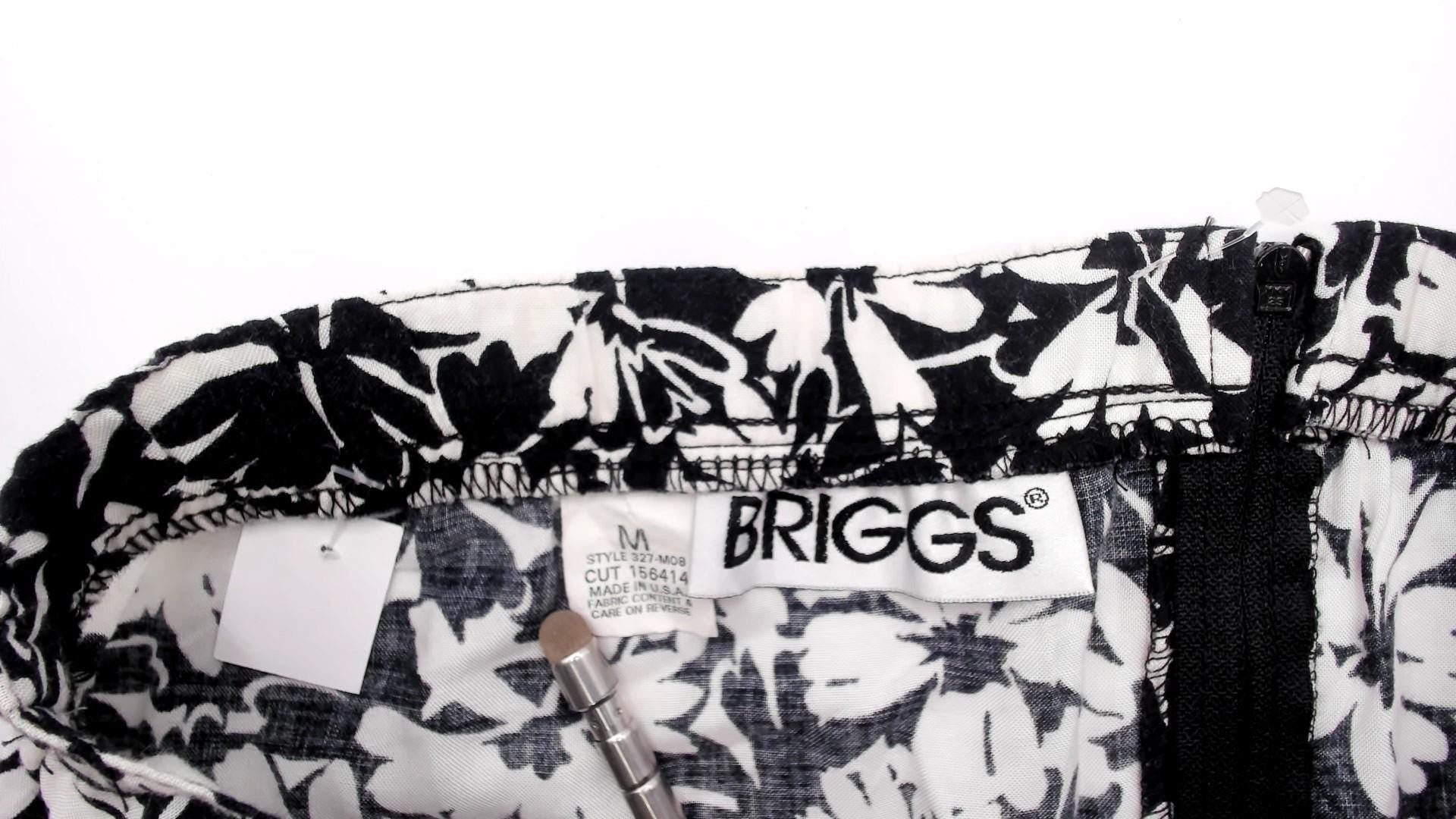 Y2K Briggs Black Daisy Floral Maxi Skirt Ivory Cream Medium M