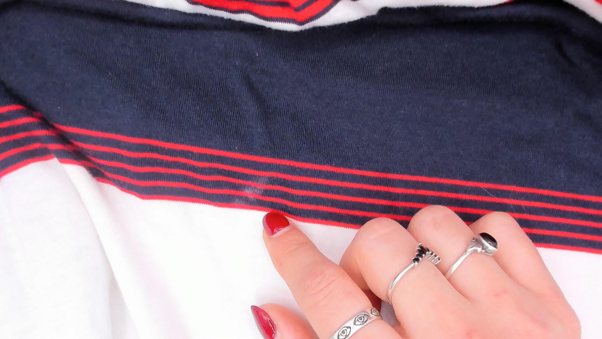 90s Aureus Mickey Mouse Polo Shirt Red Navy Striped Embroidered Medium
