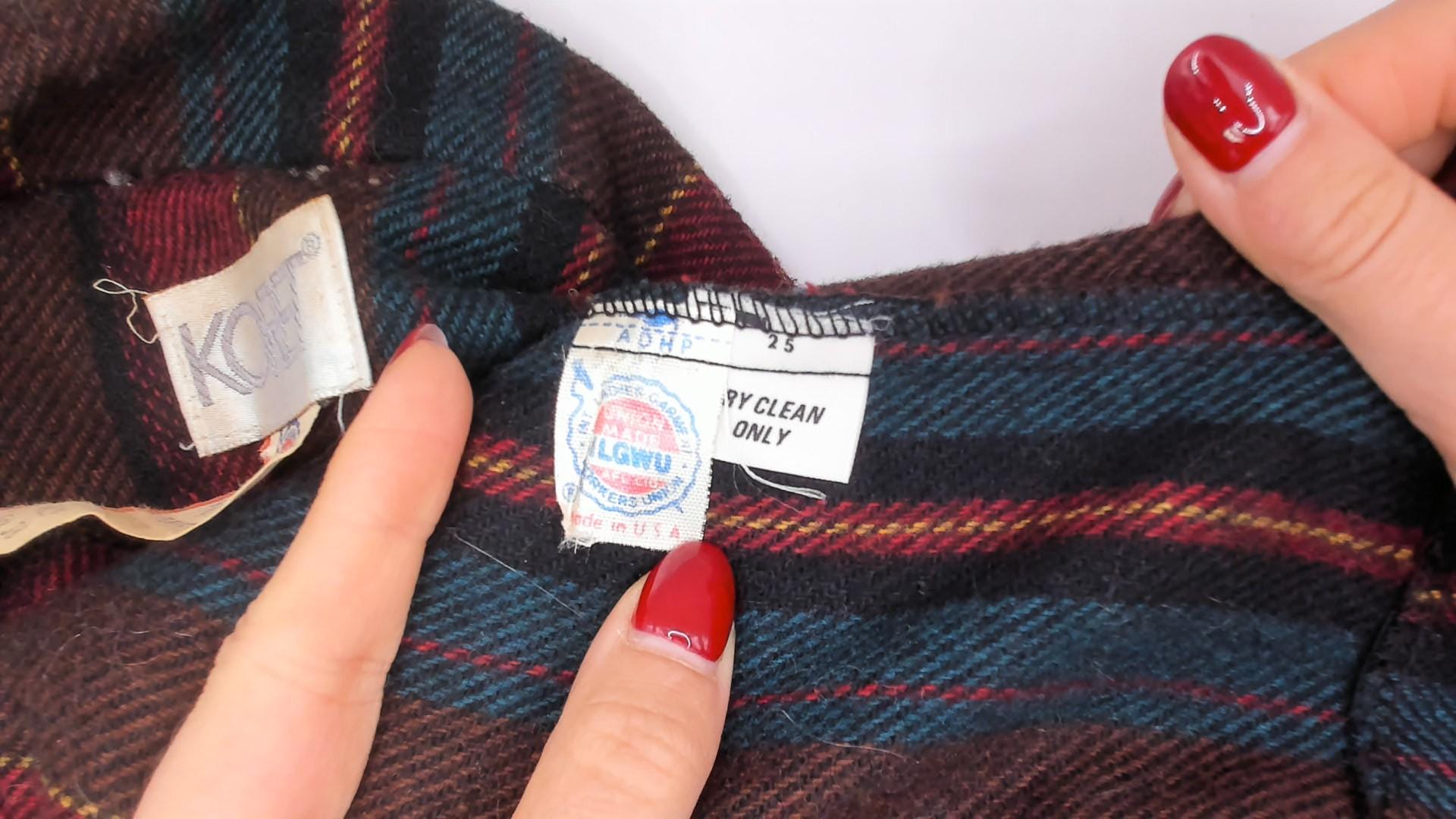 80s Koret Wool Blazer Burgundy Teal Striped Herringbone Notched Lapel Medium Large