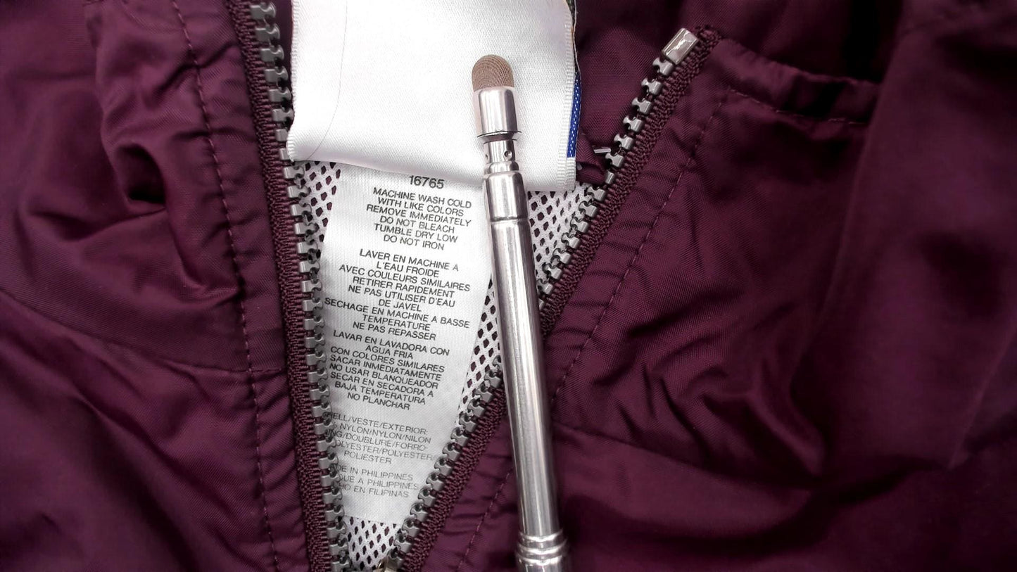 90s Adidas Half-Zip Windbreaker Burgundy Grey Colorblock Nylon Large