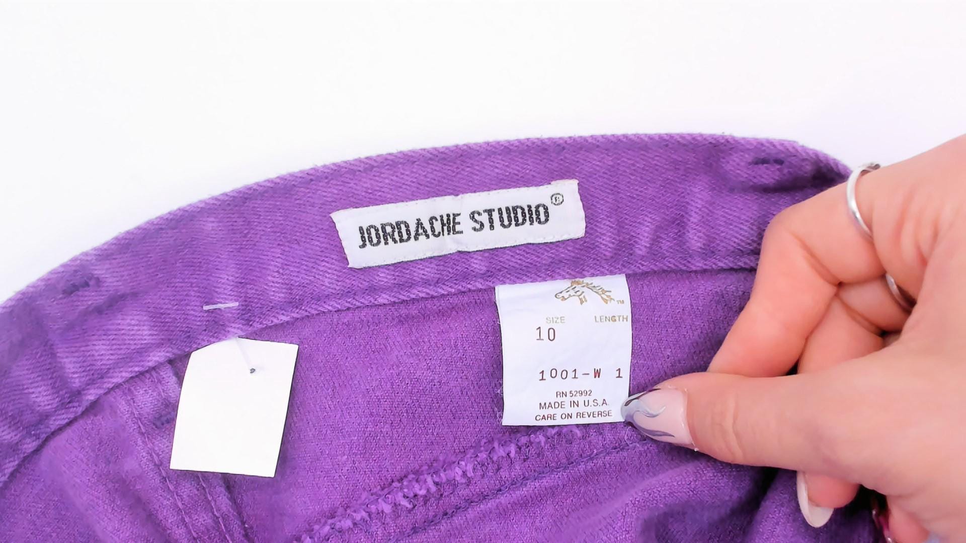 90s Jordache Purple Denim Knee Skirt High Waist Pencil Jean Small S