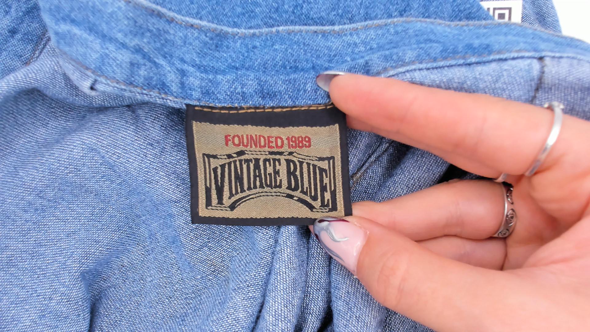 90s Founded 1989 Denim Wrap Skirt Midi Blue Chambray Cotton Extra Small