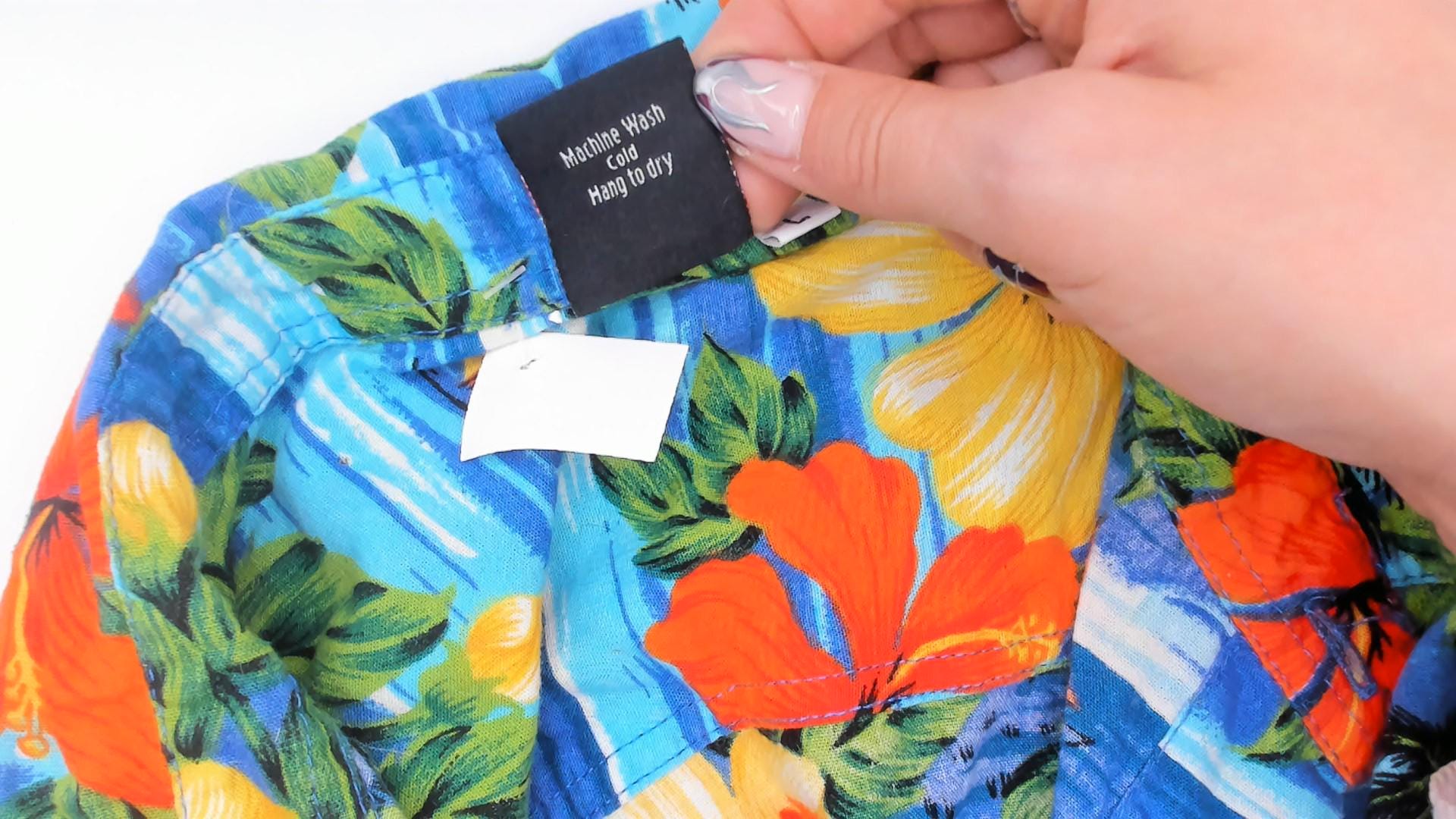 2000s Squish Wear Hawaiian Camp Collar Shirt Tropical Hibiscus Cotton Large L