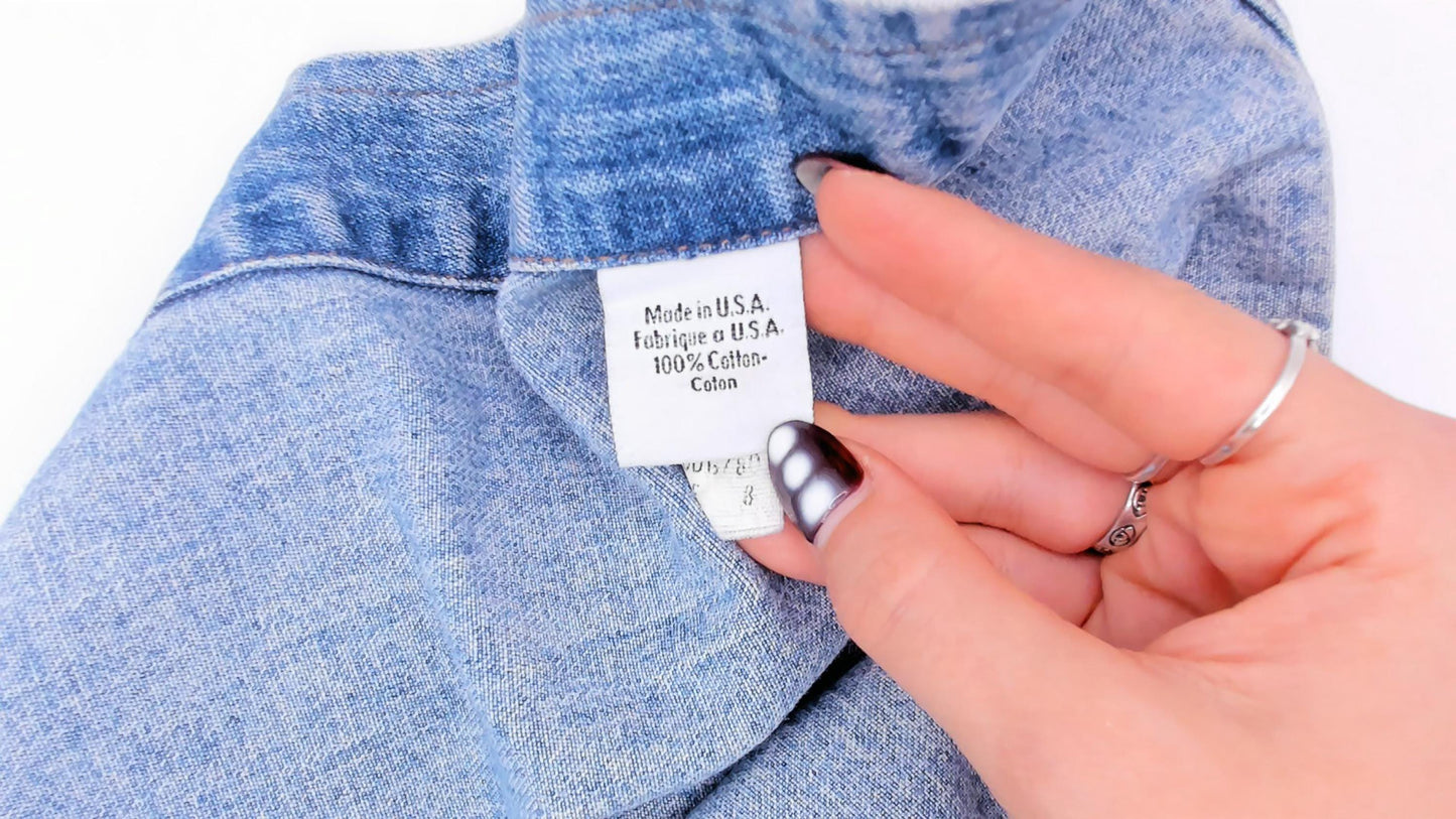90s Calvin Klein Denim Mini Skirt Light Wash Blue A-Line Small S
