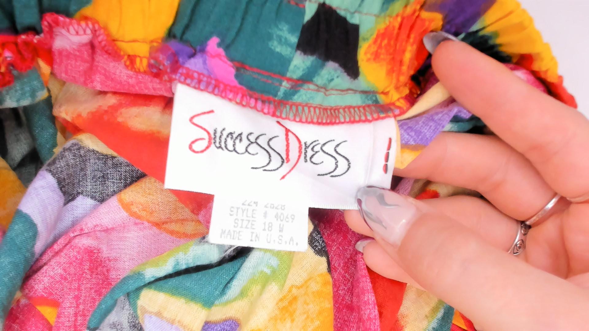 90s Success Dress Watercolor Floral Midi Skirt Multicolor Black Medium