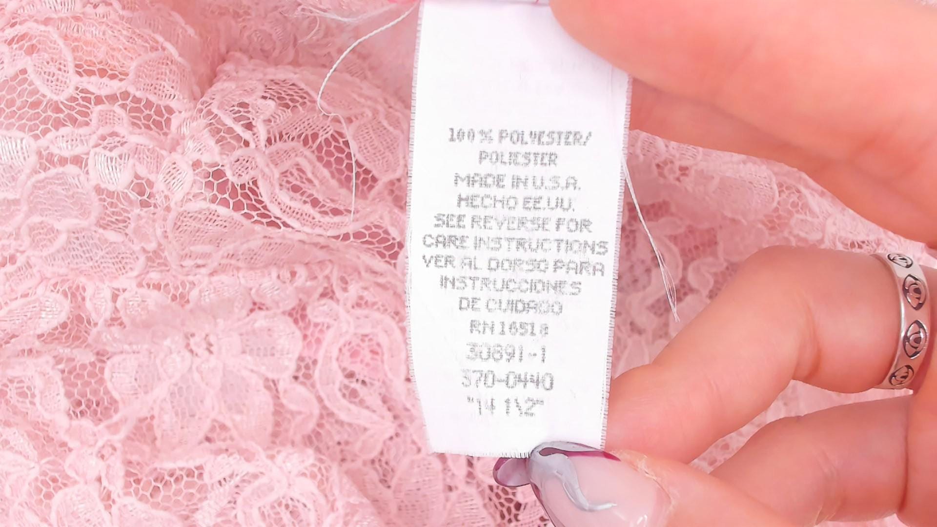 90s Allison Ann Blush Floral Lace Dress Button Front Corset Back Large L