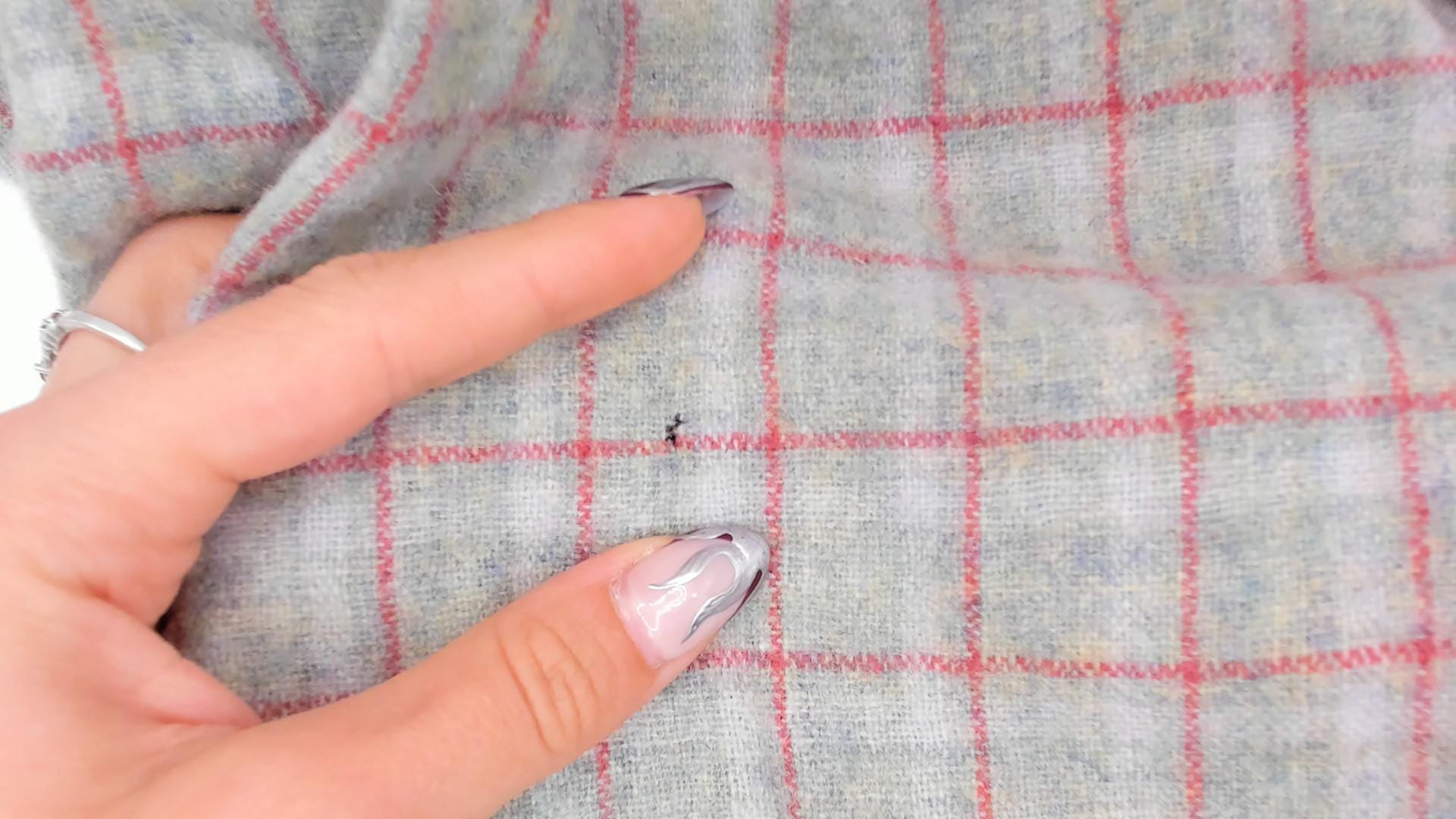 60s Towncraft Cropped Plaid Wool Shirt Sage Green Red Windowpane Medium