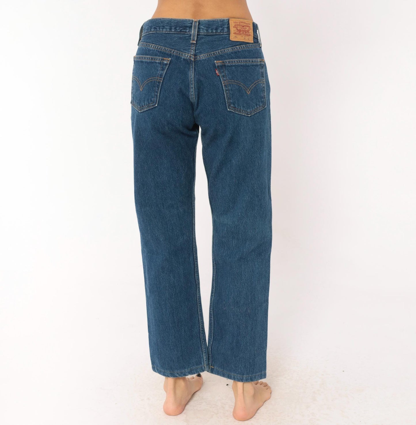Levi's 501 Student Jeans 2000s Medium Indigo Straight Leg Button Fly 30x32