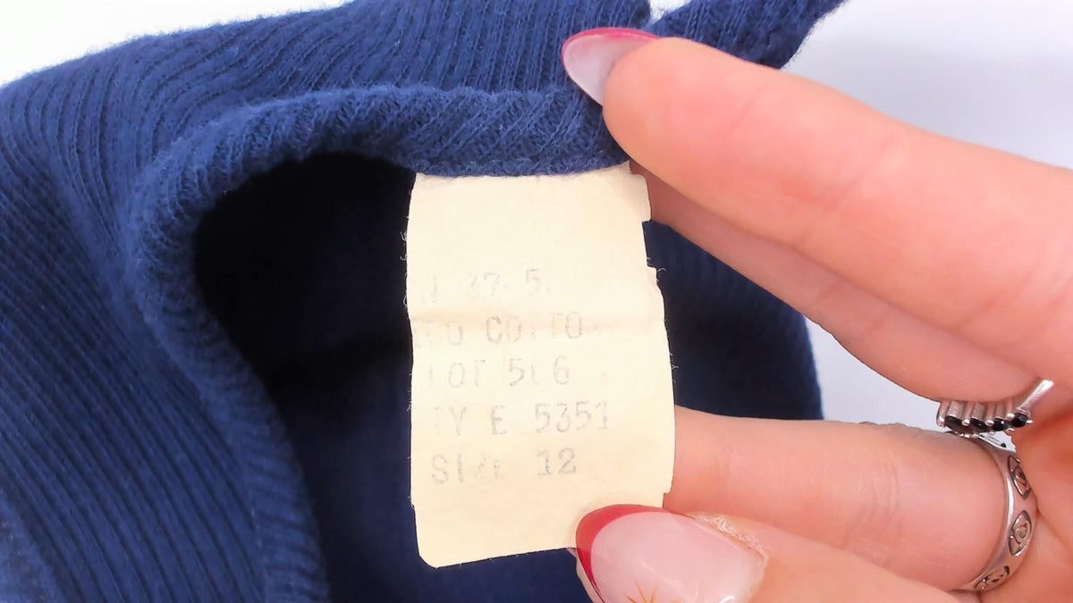 80s Navy Ribbed Tank Top Scoop Neckline Fitted Crop Cotton Extra Small XS