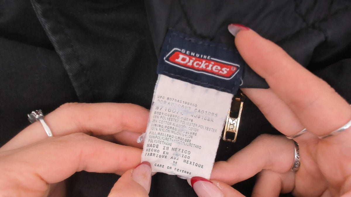 2000s Dickies Black Zip Work Jacket Canvas Utility Eisenhower Medium M